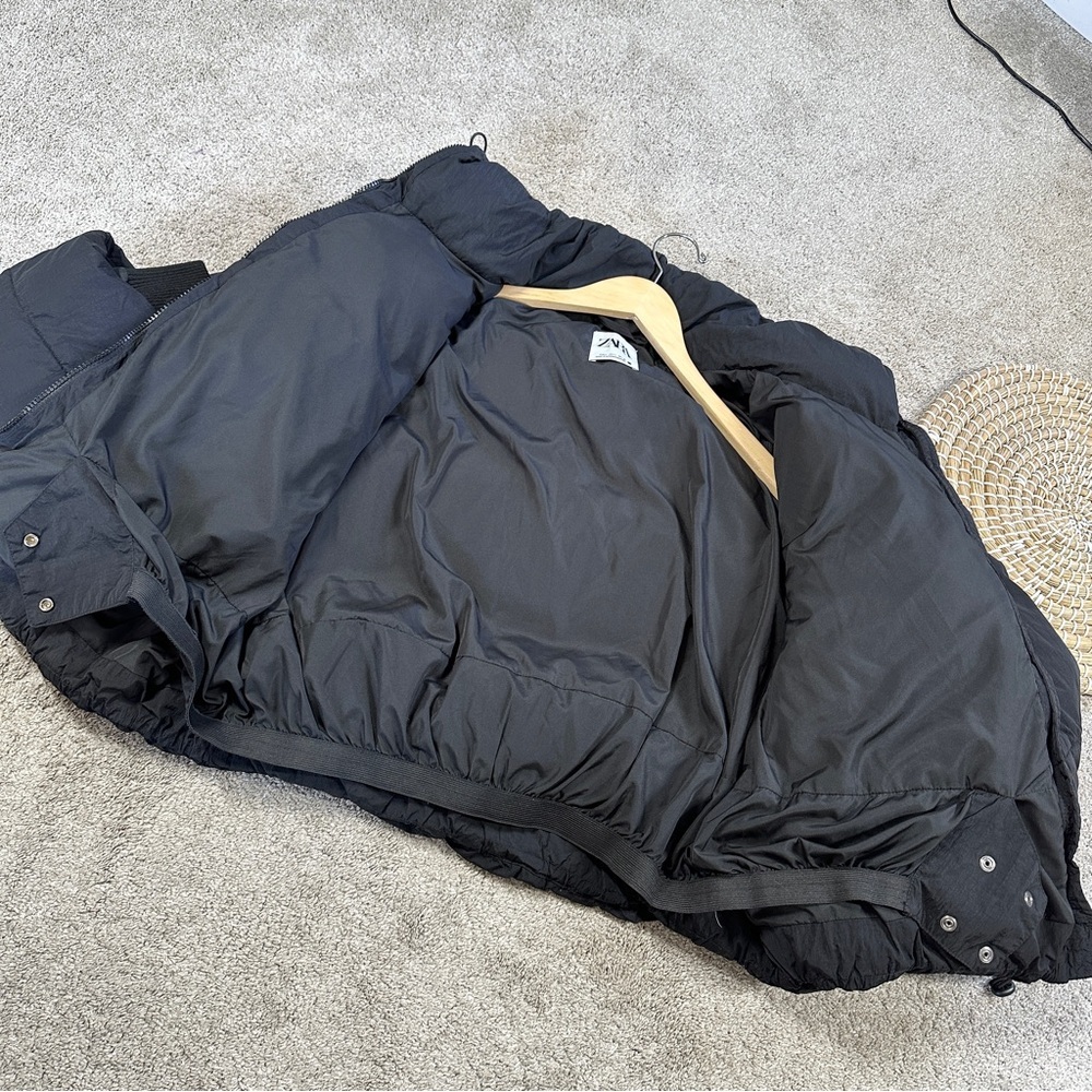 Zara Women’s ComfortTemp Thermal Insulation Puffer Jacket Crop in Black L - Picture 9 of 16